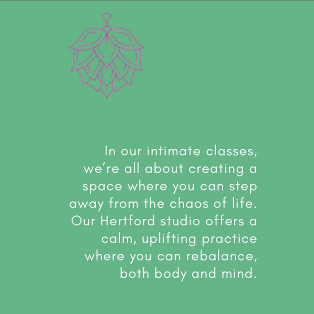 Inspiring studio quote about creating calm space away from chaos